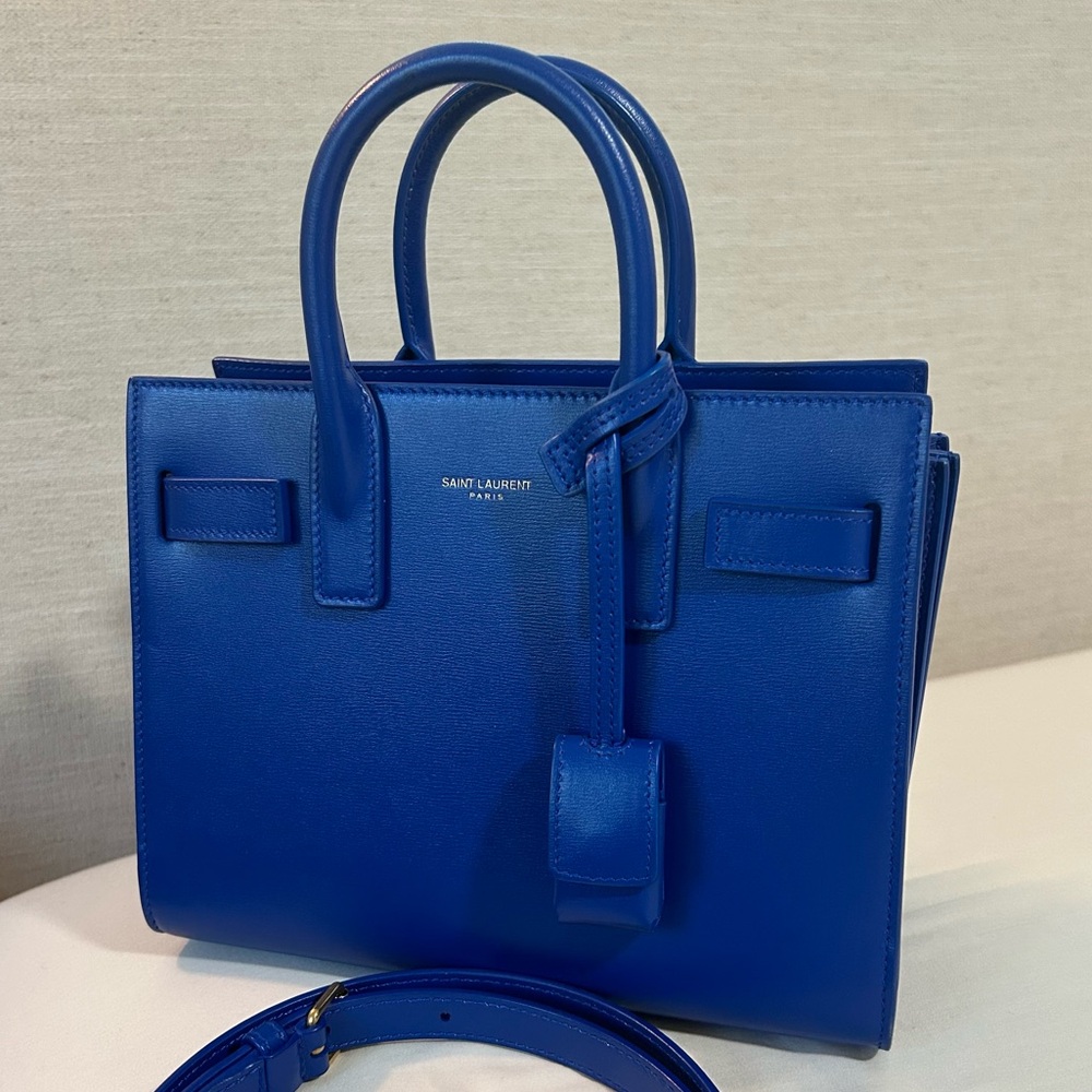 Saint Laurent Nano Sac De Jour in Cobalt Blue